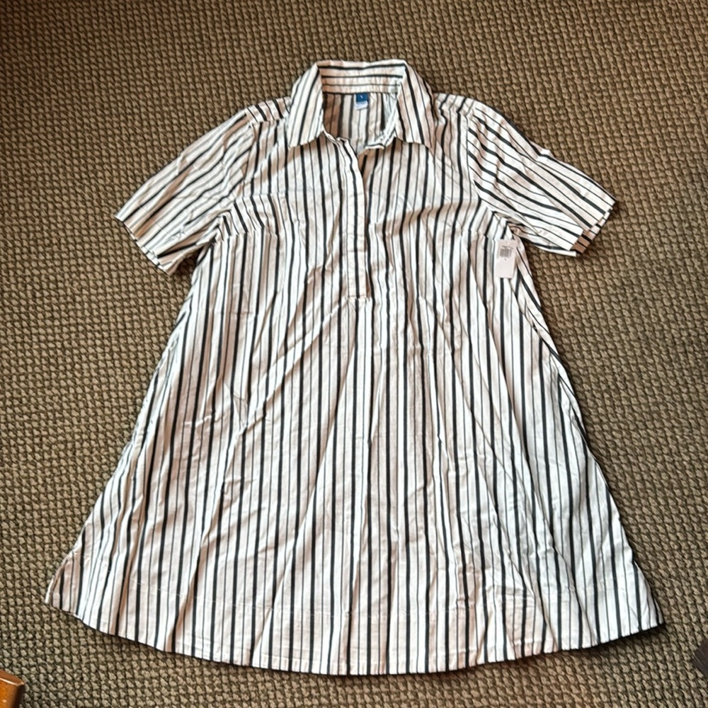 Old Navy striped shirt dress, S